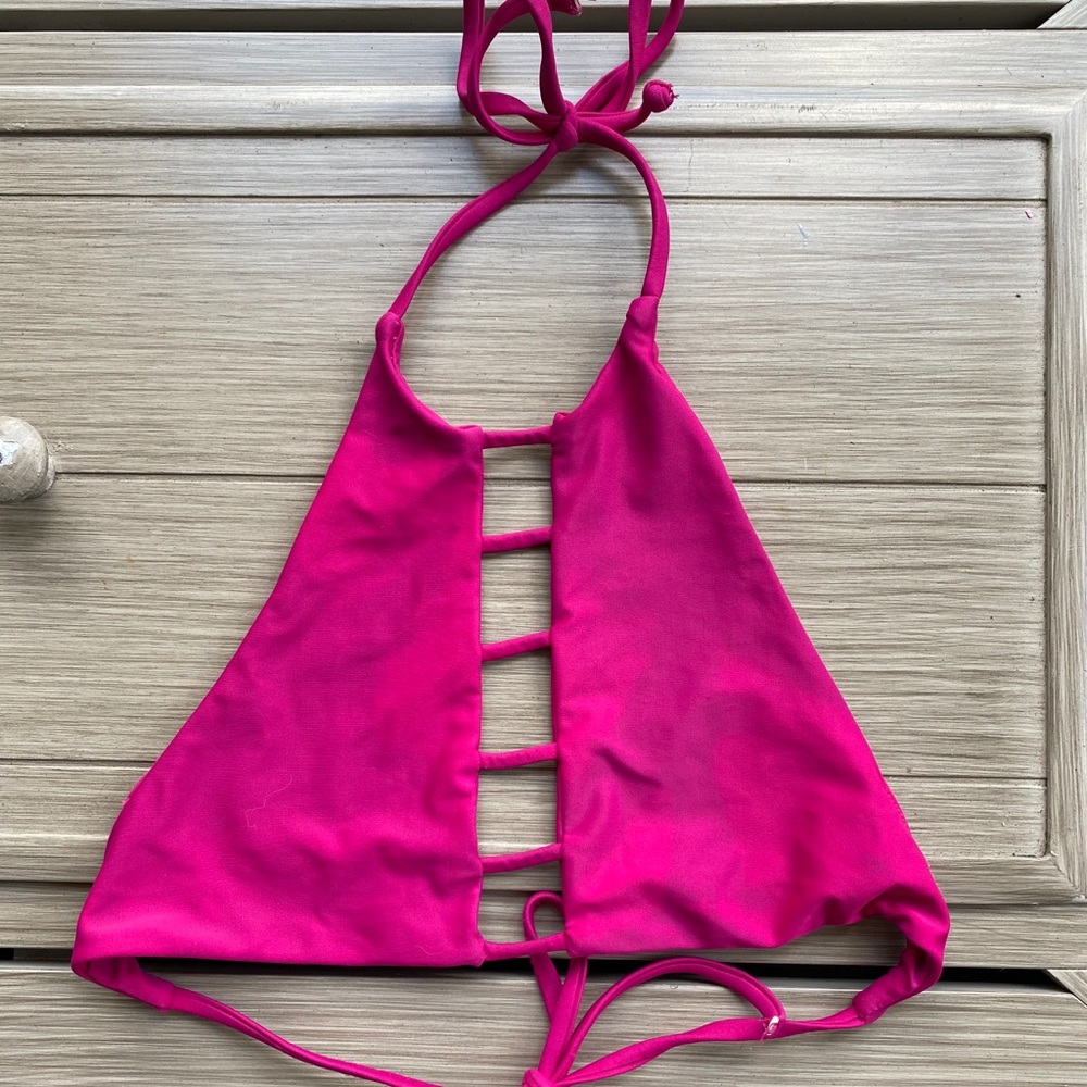 Hot pink bikini top